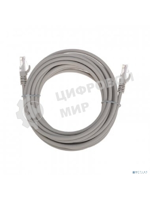 Патч-корд U/UTP Rexant cat.6, RJ45-RJ45, неэкранированный, 26AWG, LSZH, серый, 5 м