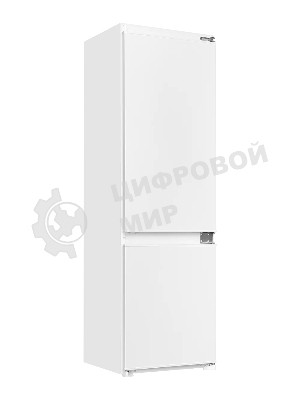 Встраиваемый холодильник Kuppersberg RBN 1763, полезный объем 233 л, сенсорное управление, полезный объем морозильной камеры 63 л, No Frost, LED подсветка, перенавешиваемые двери, суперзаморозка, отсек для овощей, белый