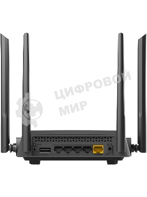 Роутер беспроводной D-Link DIR-825/RU/R7 (DIR-825/RU/R7A) AC1200 10/100/1000BASE-T черный