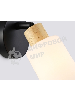 Светильник Ambrella light TR8720 BK/WD черный/дерево E14 max 60W 175*100*160