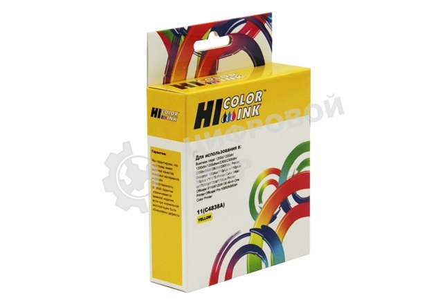 Расходные материалы Hi-Black C4838A  Картридж №11 для HP DJ 2000C/CN/2500C/2200/2250/500/800, жёлтый, 1750 стр.      