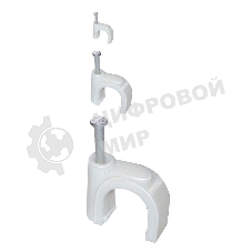 Скоба креп. прям. 10 мм с гвозд. (уп. 100 шт) ИЭК USK21-10-100