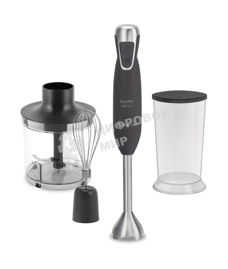 Блендер погружной Polaris PHB 1384 Silent 1300 Вт, серый