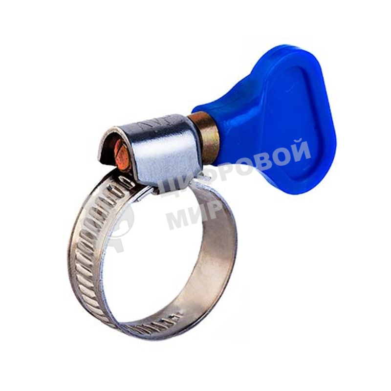 Хомут червячный Rexant 20-32/9-0,7 мм, с ключом, нержавеющая сталь W2, (50 шт/уп)