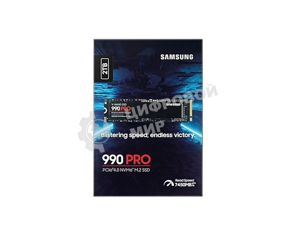 Накопитель SSD Samsung 990 PRO, 2Tb, PCIe 4.0 x4, M.2 2280, NVMe, R/W 7450/6900