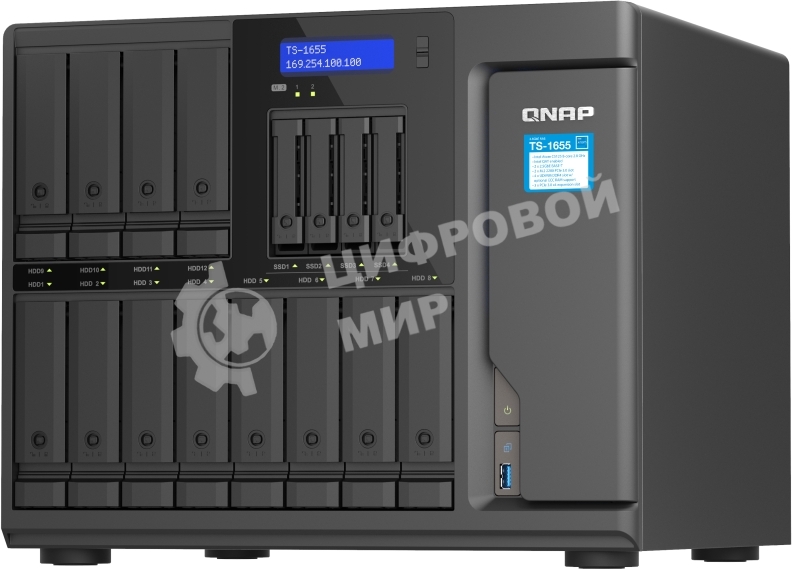 Сетевое хранилище SMB QNAP TS-1655-8G NAS 16-Bay (12x 3.5