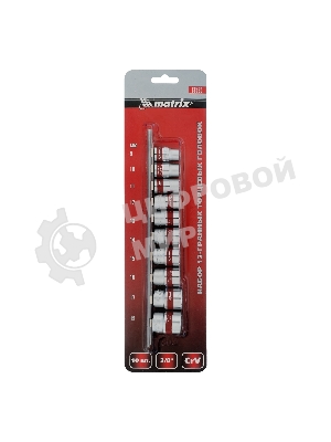 Набор торцевых головок Matrix, 3/8