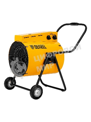 Тепловая пушка Denzel SFH-15000, 400 В, желтый, 120/9000/15000 Вт, 150 м2, термостат