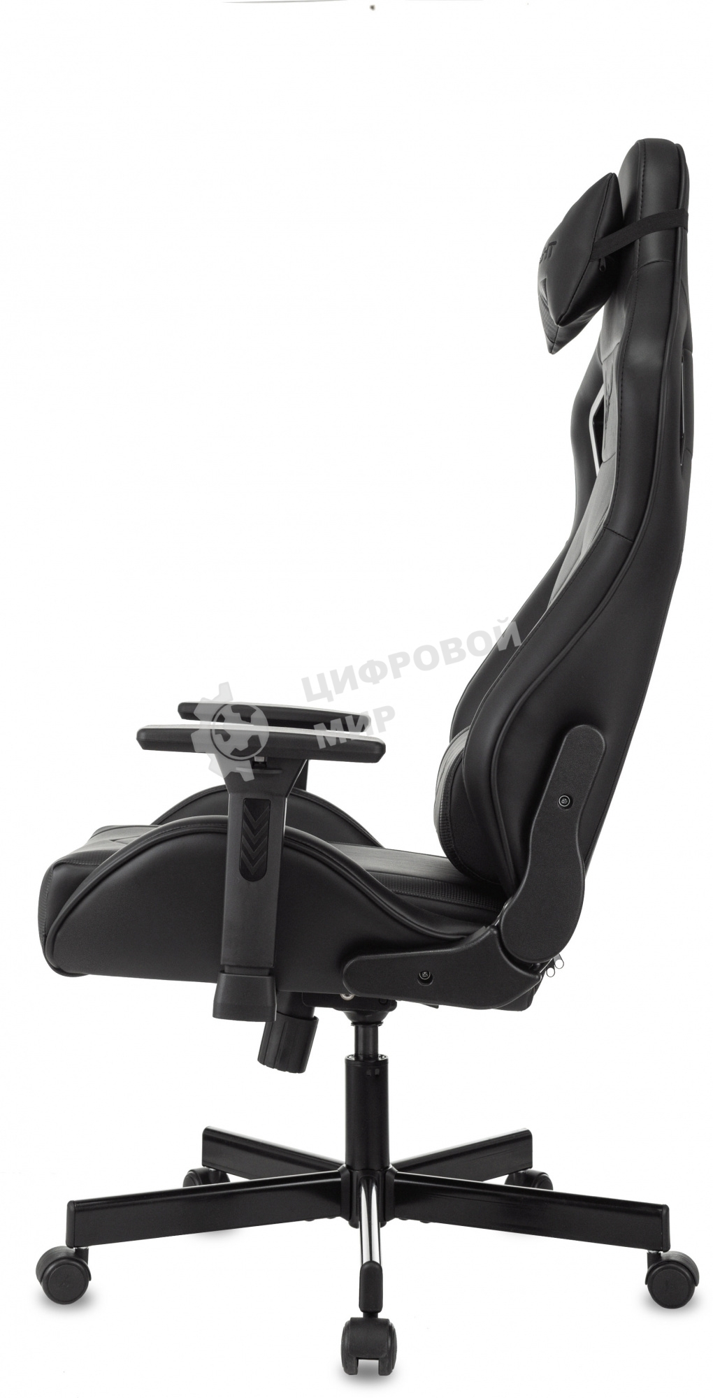 Кресло игровое Knight Gladiator черный, эко.кожа, крестов. металл