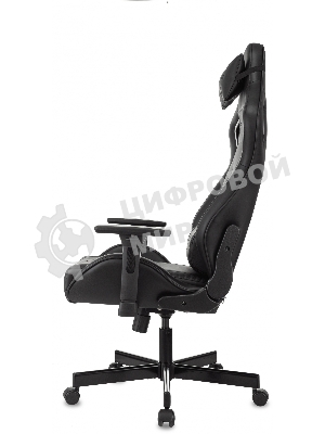 Кресло Knight Gladiator черный, экокожа, 120 кг, механизм качания