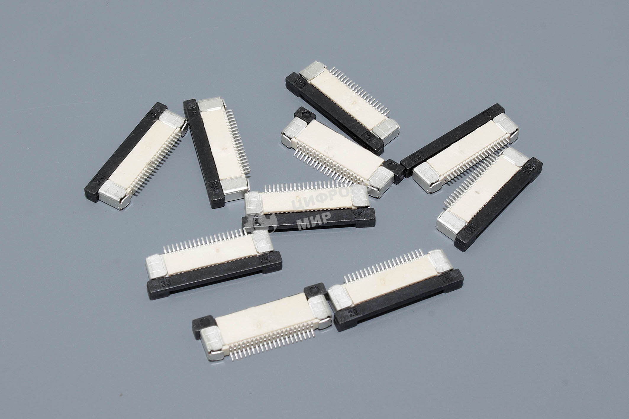 Разъем FPC Half Coverage Top Contact 0.5K-BS-20PWB 20 pin высота 2мм шаг 0,5мм 10 шт