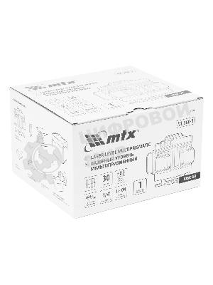 Лазерный уровень м-призм. MTX ML 360-3 Basic SET, 30 м, зеленый луч, акк. Li 3000 мА·ч, сумка
