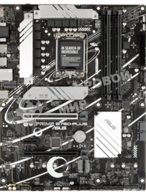 Материнская плата ASUS PRIME B760-PLUS, LGA 1700, Intel B760, 4xDDR5, 4xSATA, 3xM.2, 1xPCIe 4.0 x4, 1xPCIe 5.0 x16, 2xPCIe x1, 1xDP, 1xHDMI, 1xVGA, 2xUSB-A 3.2 Gen 2, 1xUSB-C 3.2 Gen 2x2, 1x 2.5Gb LAN, 3x3.5 мм, 7.1, ATX