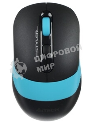Мышь беспроводная A4Tech Fstyler FG10 черный/синий, 2000 dpi, радиоканал, USB, кнопки - 4