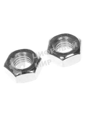 Гайка шестигранная Tech-Krep 103027 М10 цинк. DIN 934 (уп.18 шт) пакет