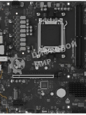 Материнская плата MSI PRO A620M-B EVO, AM5, AMD A620A, 2xDDR5, 2xSATA, 1xM.2, 1xPCIe 4.0 x16, 1xPCIe x1, 1xVGA, 1xHDMI, 1x2.5Gb LAN, 4xUSB-A 5Gbps, 2xUSB-A 2.0, 2xPS/2, 3x3.5 мм, 7.1, чёрный, mATX