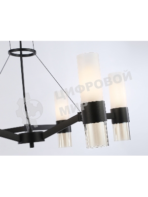 Люстра Ambrella light LH55104/6 BK/FR/TI черный/белый матовый/янтарь E14*6 max 40W D650*1080