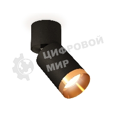 Светильник Ambrella Light XM6313044 SBK/BK/PYG черный песок/черный/золото желтое полированное MR16 GU5.3 (A2221, C6313, N6134)