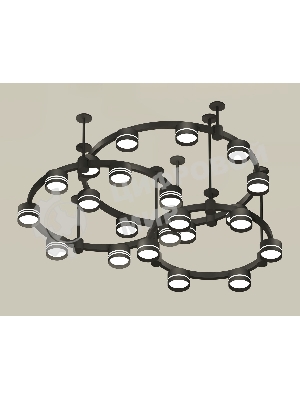 Светильник Ambrella light XR92222200/22 SBK/FR черный песок/белый матовый GX53