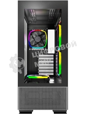Компьютерный корпус Montech SKY TWO черный без БП ATX 3x140мм 2xUSB3.0 1xUSB3.1 audio bott PSU