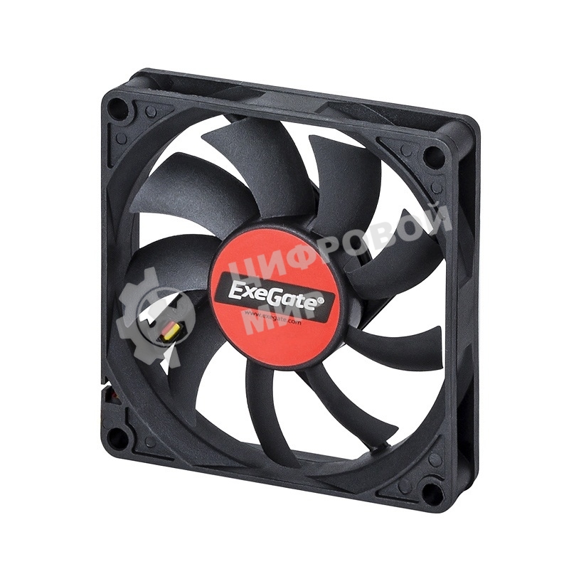 Вентилятор для корпуса ExeGate EX08015S3P черный, 80 мм, 2000 об/мин, 20.5 дБ, 3 pin