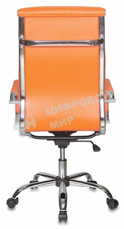 Кресло руководителя Бюрократ CH-993/orange оранжевый, искусственная кожа, крестовина хромированная