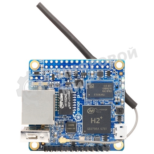 Миникомпьютер Orange Pi Zero (512MB), Allwinner H2+ 1.2GHz, 512Mb, LAN, WiFi, 1xUSB, microSD, 26xGPIO