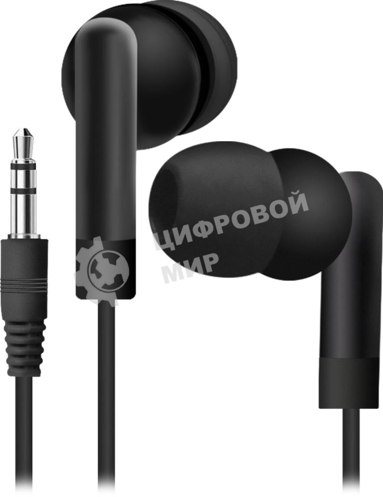 Проводные наушники Defender Basic 210 черный, внутриканальные, Jack 3.5 мм