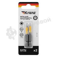 Бита шестигранная для шуруповерта Kranz HEX3х50 мм (2 шт./уп.)