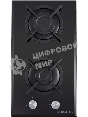 Газовая варочная панель Maunfeld EGHG.32.1CB/G, 2 конфорки, закаленное стекло, черный