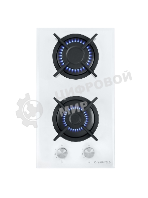 Газовая варочная панель Maunfeld EGHG.32.1CW/G, 2 конфорки, закаленное стекло, белый
