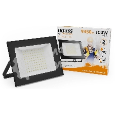 Прожектор светодиодный GAUSS 613527100 LED 100W 6700lm IP65 3000К черный 1/14