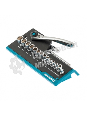 Набор торцевых головок GROSS, трещотка 120 зубьев, 36 предметов 14142