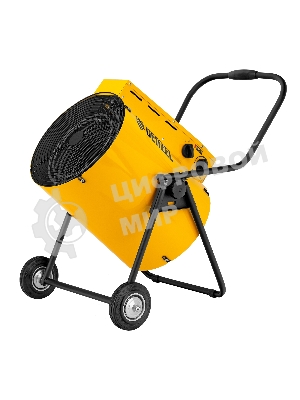 Тепловая пушка Denzel SFH-15000, 400 В, желтый, 120/9000/15000 Вт, 150 м2, термостат