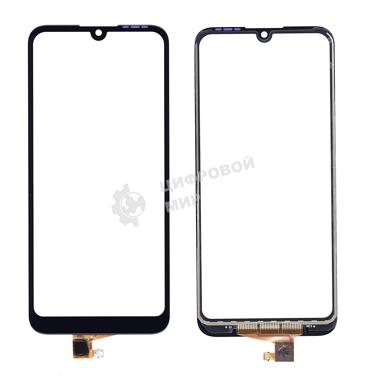 Сенсорное стекло (тачскрин) для Huawei Y6 2019, черное