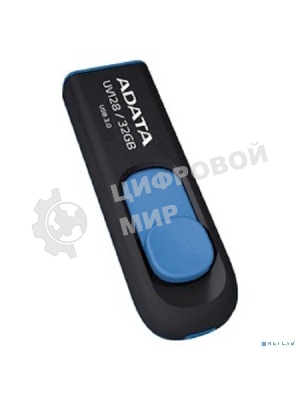 Флешка USB ADATA UV128 (AUV128-32G-RBE), 32Gb, USB 3.0, R/W 100/30, черный/синий