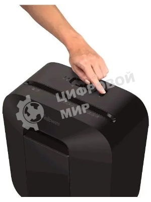 Шредер Fellowes PowerShred LX25 черный (секр.P-4)/перекрестный/6лист./11.5лтр./скрепки/скобы/пл.карты