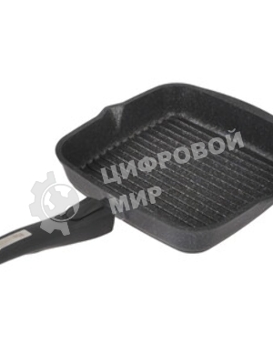 Сковорода-гриль Мечта С64802 Гранит black несъемная ручка стеклянная крышка