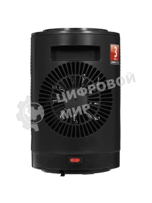 Тепловентилятор керамический Denzel DTFC-1200, черный, 600/1200 Вт, 12 м2, 3 режима, термостат
