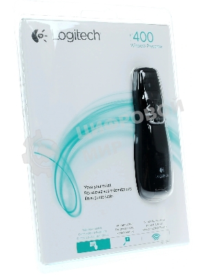 Презентер беспроводной Logitech R400 черный, радиоканал, USB, кнопки - 5