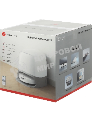 Робот-пылесос Roborock CurvX белый, 6400 мAч Li-Ion, уборка сухая/влажная, пылесборник контейнер 0,3 л