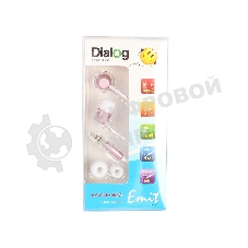 Наушники проводные Dialog EP-F57 розовый, внутриканальные, Jack 3.5 мм