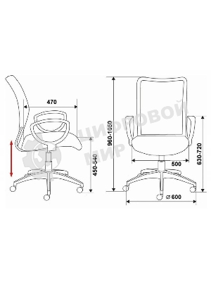 Кресло Бюрократ Ch-599AXSN черный, сетка, 120 кг, механизм качания