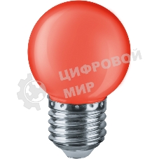 Лампа светодиодная Navigator 71 827 NLL-G45-1-230-R-E27 1В т шар E27 220-240В красн.
