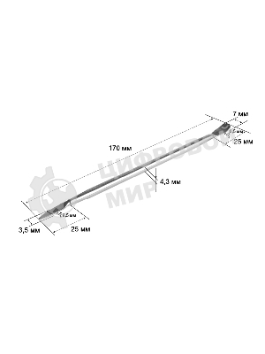 Спуджер металлический Rexant узкий (лопатка двухсторонняя) 170 мм