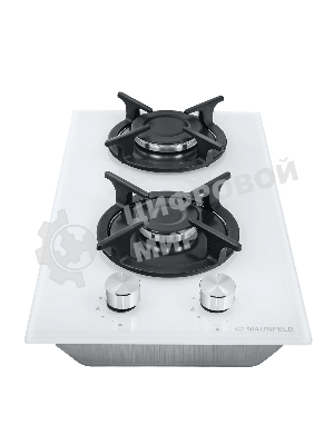 Газовая варочная панель Maunfeld EGHG.32.1CW/G, 2 конфорки, закаленное стекло, белый
