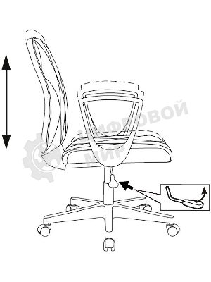 Кресло Бюрократ CH-W327 слоновая кость, экокожа, 120 кг, механизм качания