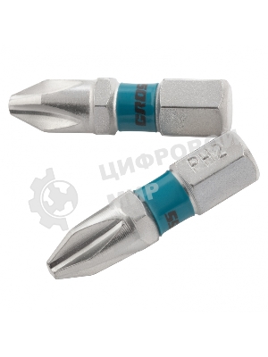 Набор бит Gross 11351 РН2x25, сталь S2, 2 шт