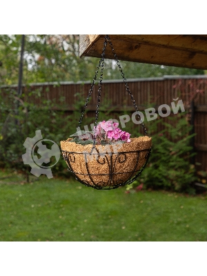 Кашпо подвесное с декором Palisad с кокосовой корзиной, диаметр, 30 см