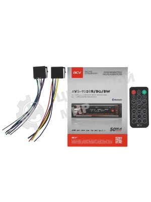 Автомагнитола ACV AVS-930BW, 1 DIN, Bluetooth, USB Type-A, AUX